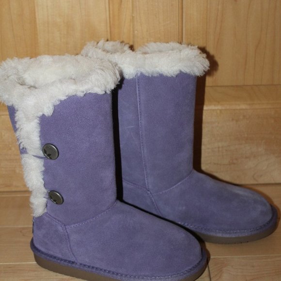 UGG KOOLABURRA GIRL'S TALL SUEDE BUTTON BOOTS - Picture 8 of 8